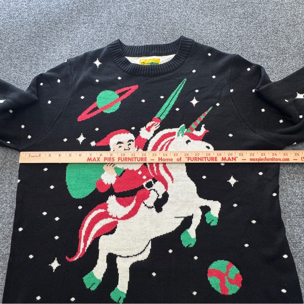 Tipsy Elves Santa Unicorn Ugly Christmas Sweater Galaxy XXL Funny - Picture 9 of 11
